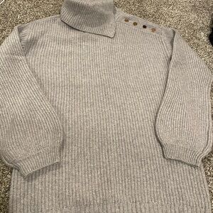 Generation Love Light Gray Turtleneck Sweater